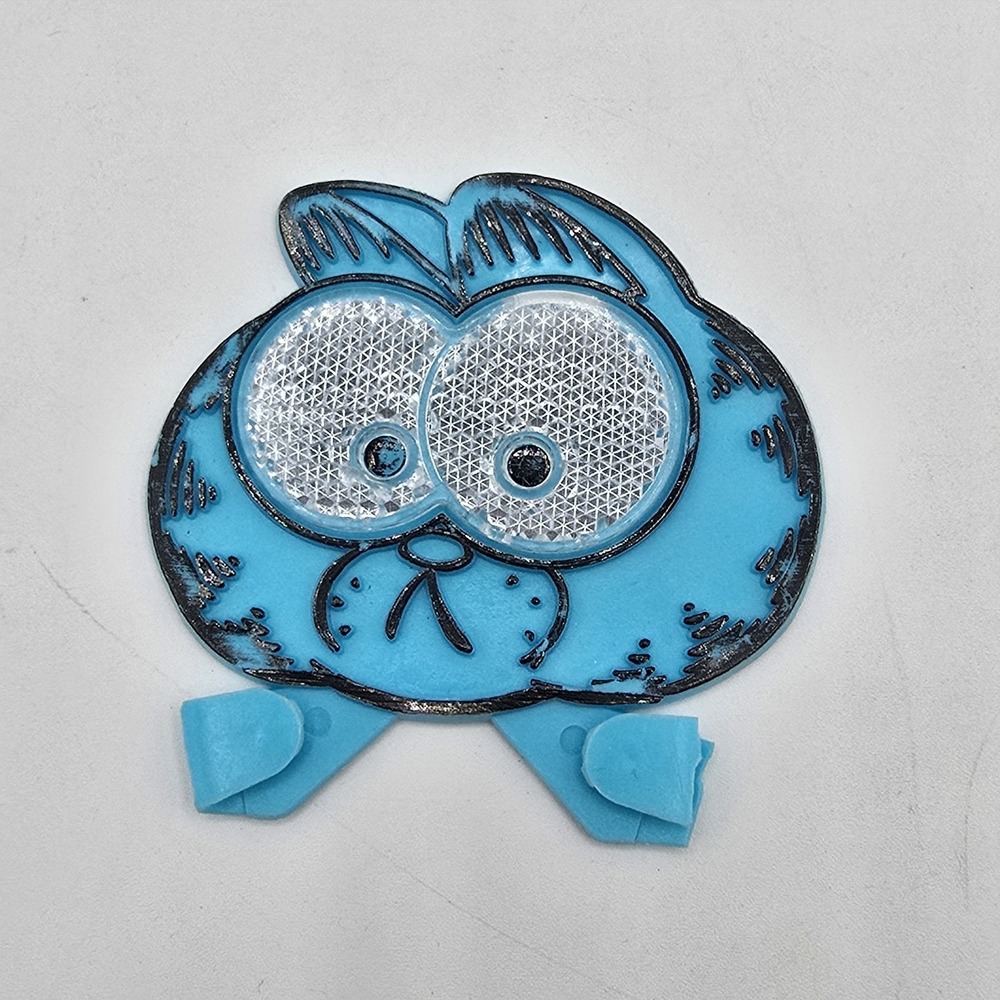 1978 - Garfield the Cat -  Vintage Bicycle Reflector Blue